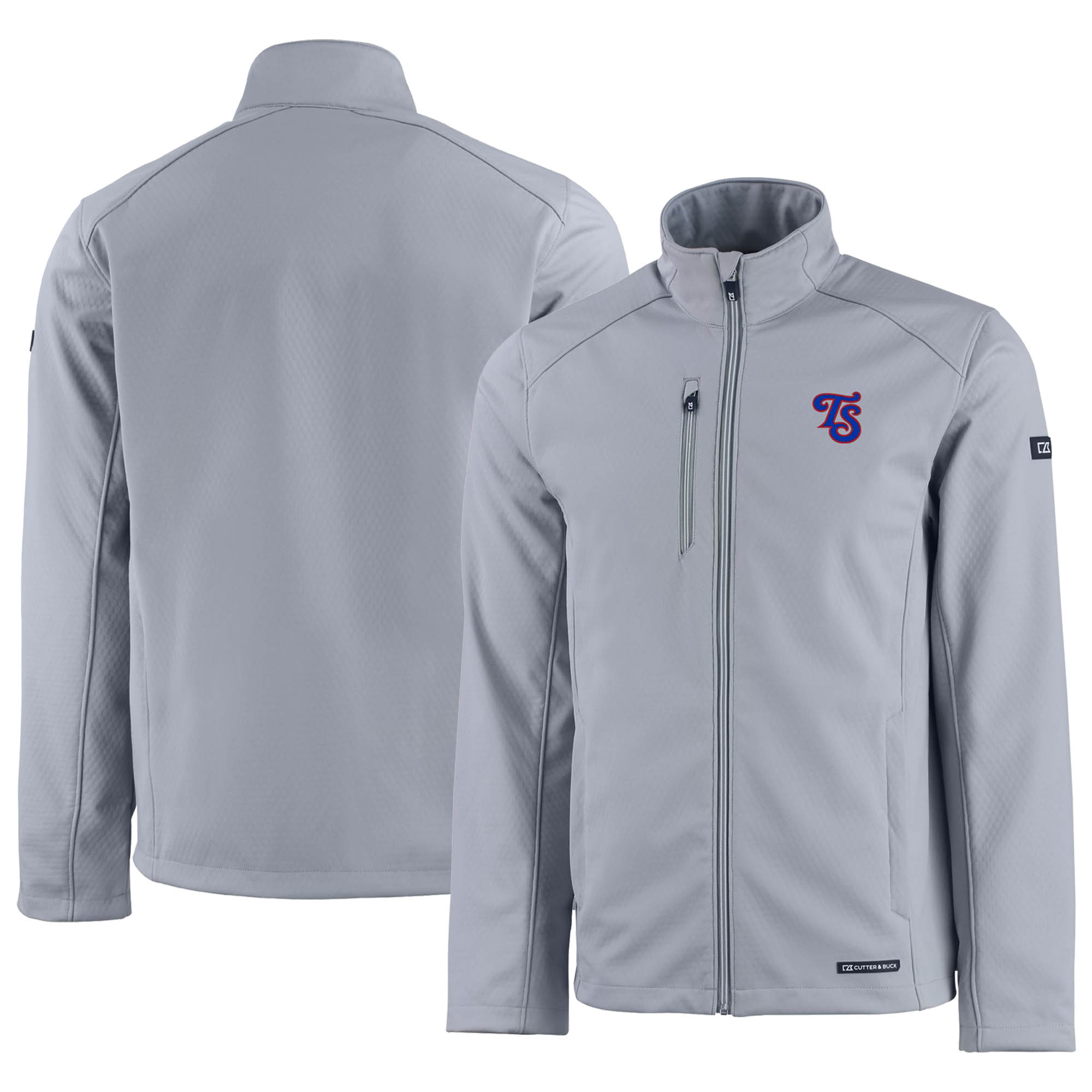 Men's Cutter & Buck Gray Tennessee Smokies Evoke Eco Softshell Recycled Full-Zip Jacket