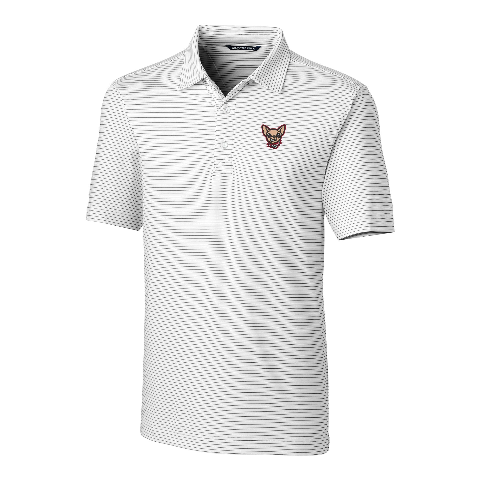 Men's Cutter & Buck White El Paso Chihuahuas Big & Tall Forge Pencil Stripe Stretch Polo - Image 3
