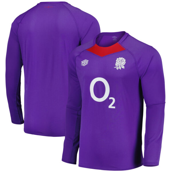 England Rugby Relaxed Long Sleeve Training Jersey - Purple - Mens