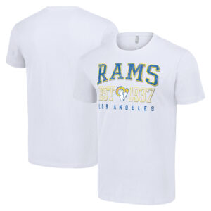 Men's Starter White Los Angeles Rams Throwback Logo T-Shirt