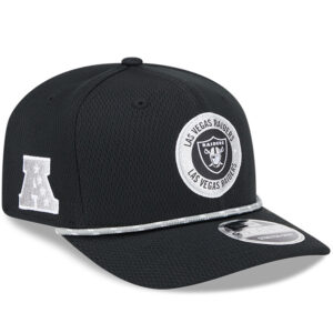 Men's New Era Black Las Vegas Raiders 2024 Sideline 9SEVENTY Stretch-Snap Hat