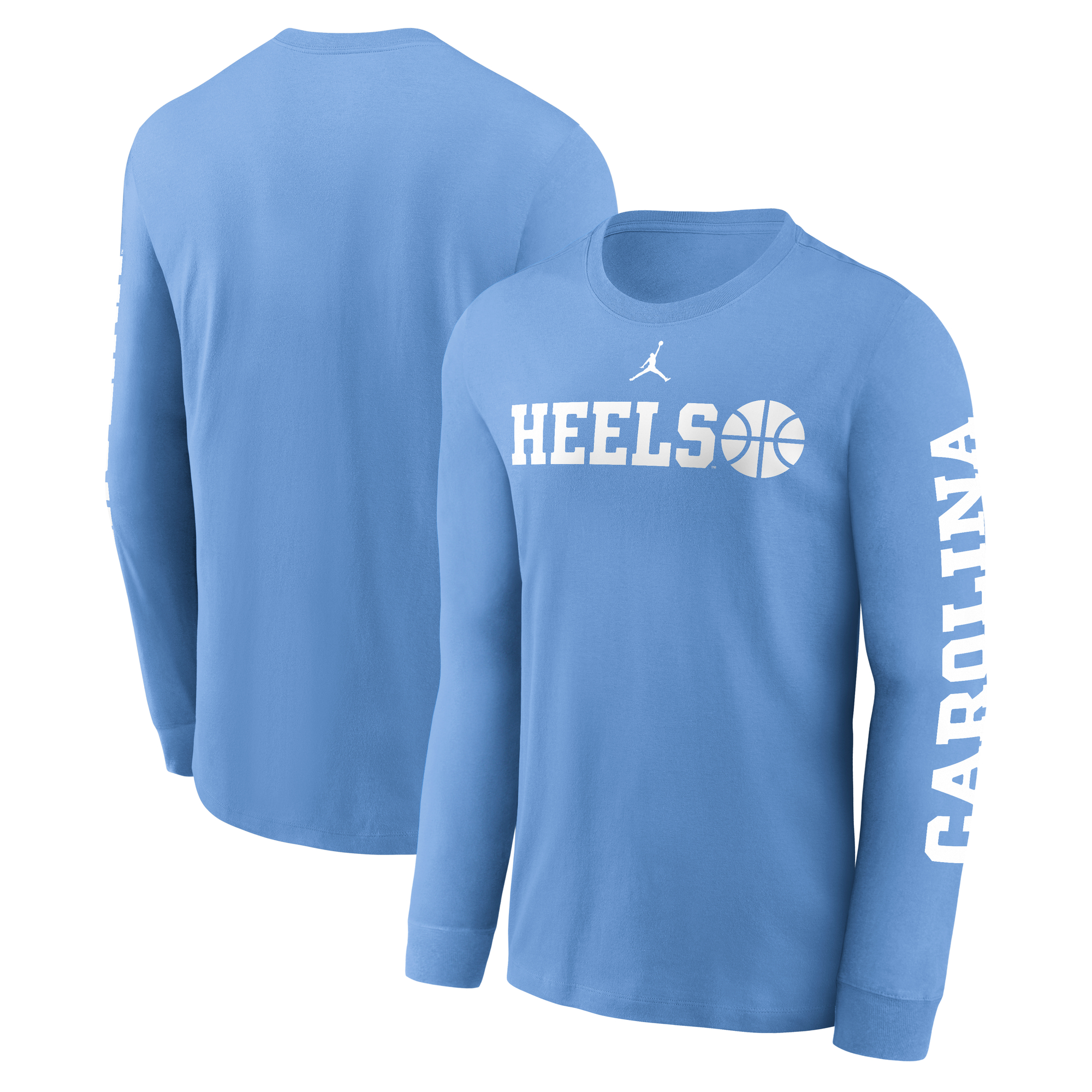 Men's Jordan Brand Carolina Blue North Carolina Tar Heels Basketball Icon Two-Hit Long Sleeve T-Shirt