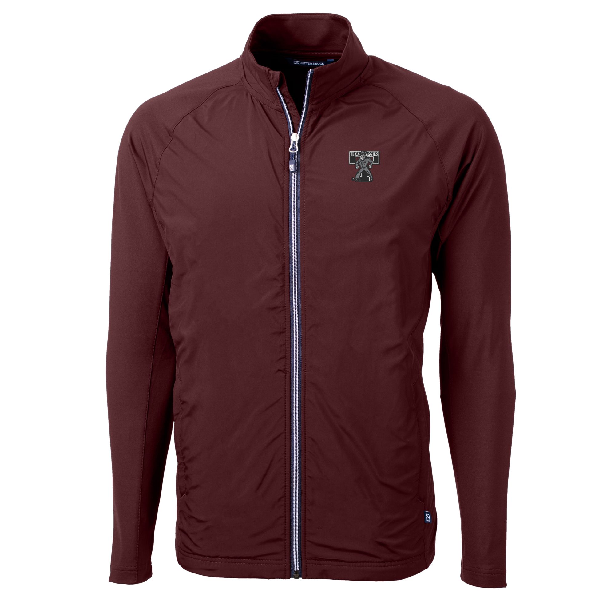 Men's Cutter & Buck Maroon Texas A&M Aggies Vault Adapt Eco Knit Hybrid Recycled Mens Full Zip Jacket - Image 3