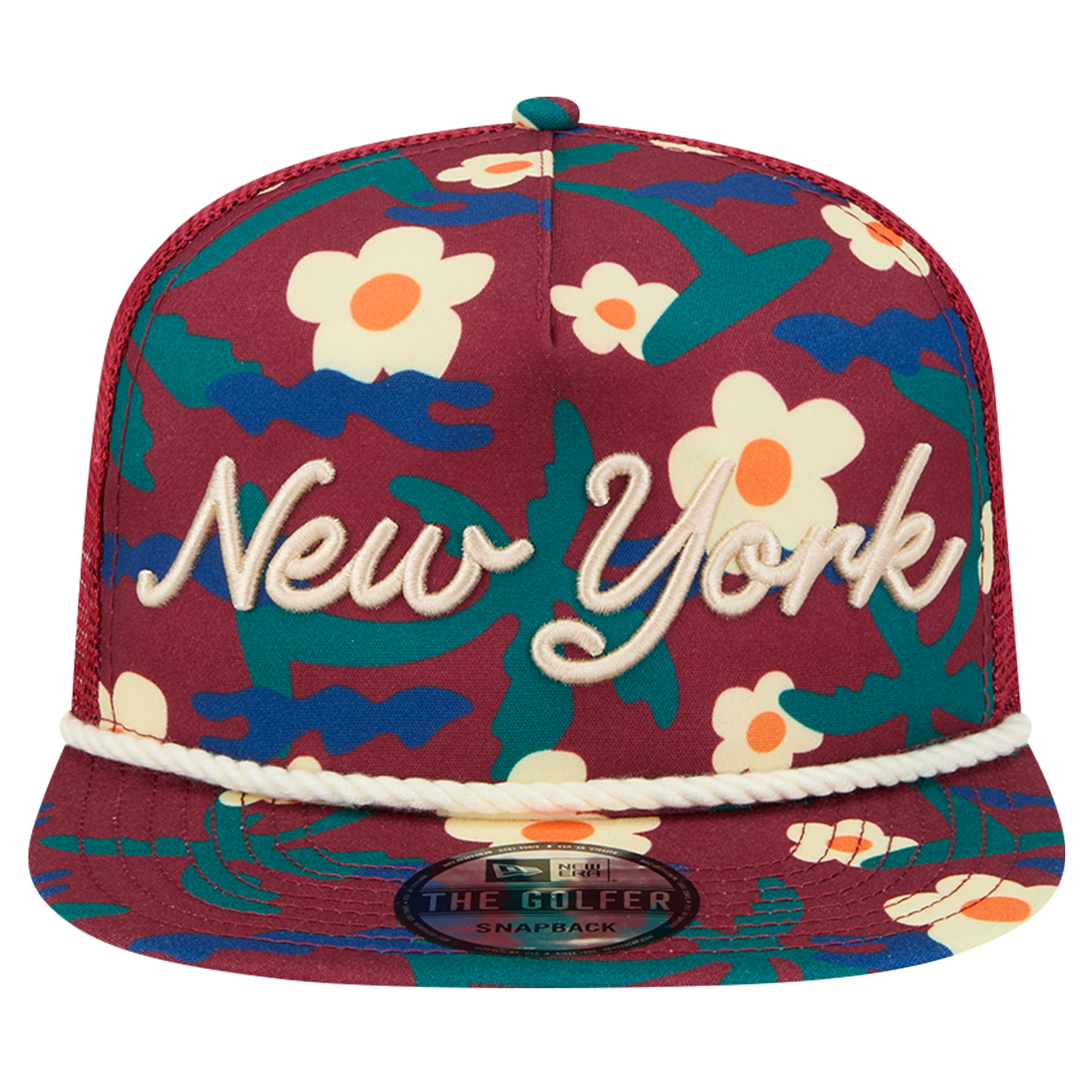 Men's New Era Maroon New York Mets Summer Cab Golfer Adjustable Hat - Image 8
