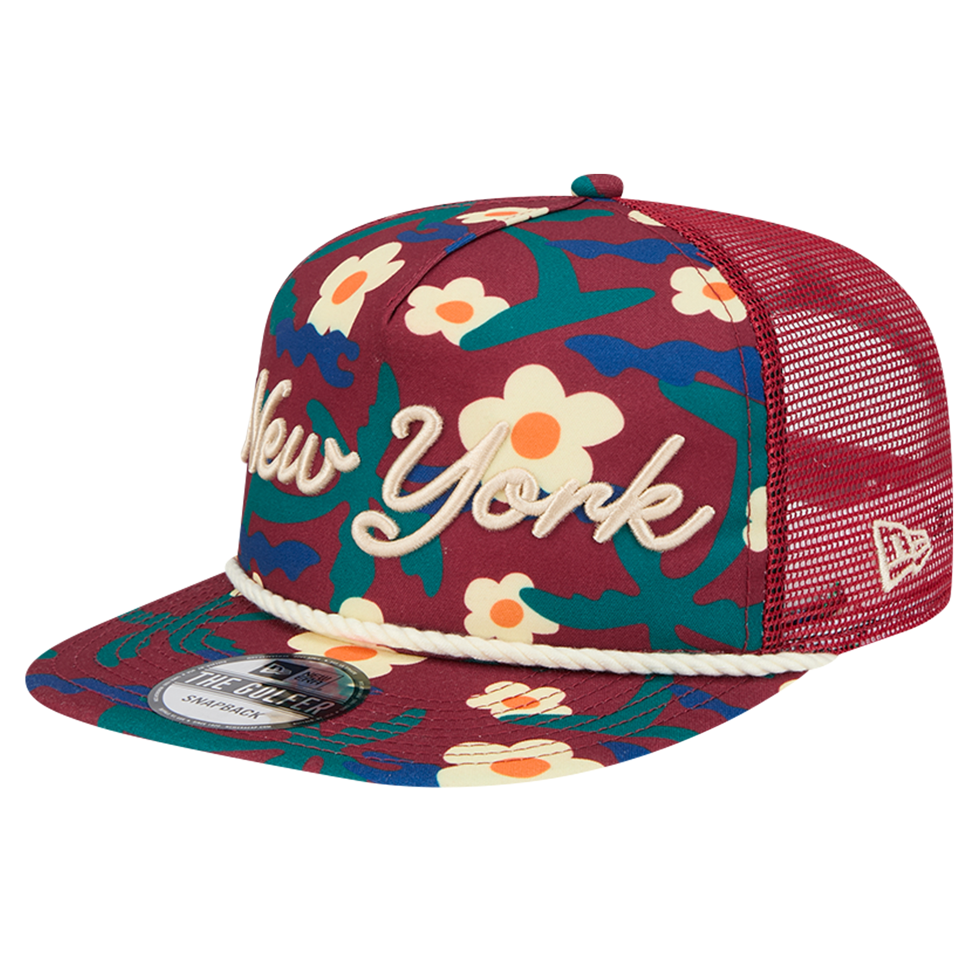 Men's New Era Maroon New York Mets Summer Cab Golfer Adjustable Hat - Image 4