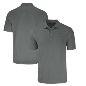 Men's Cutter & Buck Gray SMU Mustangs Big & Tall Forge Eco Stretch Recycled Polo