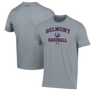 Men's Under Armour  Gray Belmont Bruins Baseball Performance T-Shirt