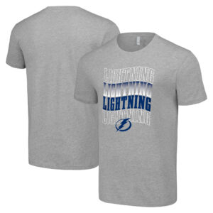 Men's Starter Heather Gray Tampa Bay Lightning Four Team Name Logo T-Shirt