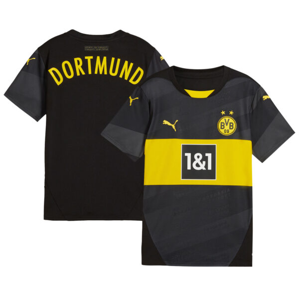Youth Puma Black Borussia Dortmund 2024/25 Away Replica Jersey