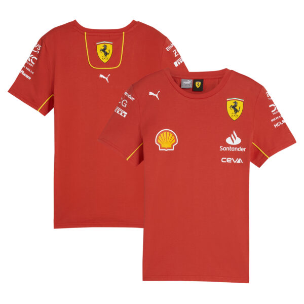 Youth Puma Red Scuderia Ferrari 2024 Replica Team T-Shirt - Image 2