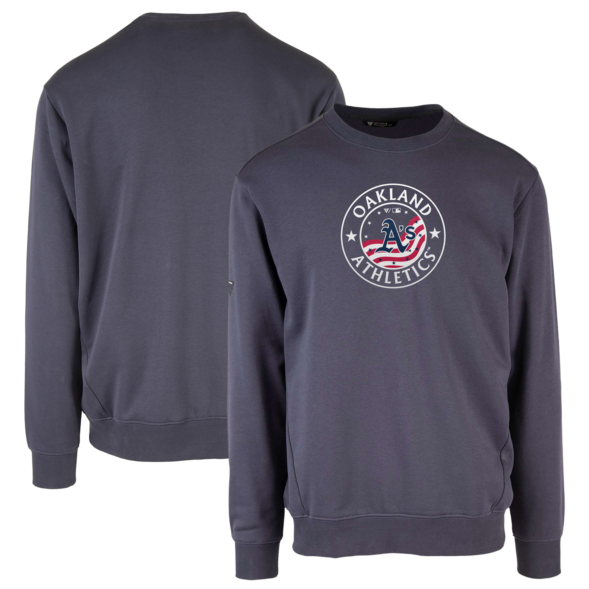 Men's Levelwear Navy Oakland Athletics Zane Platoon Pullover Sweatshirt