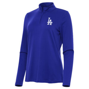 Women's Antigua Royal Los Angeles Dodgers Reprocess Quarter-Zip Top