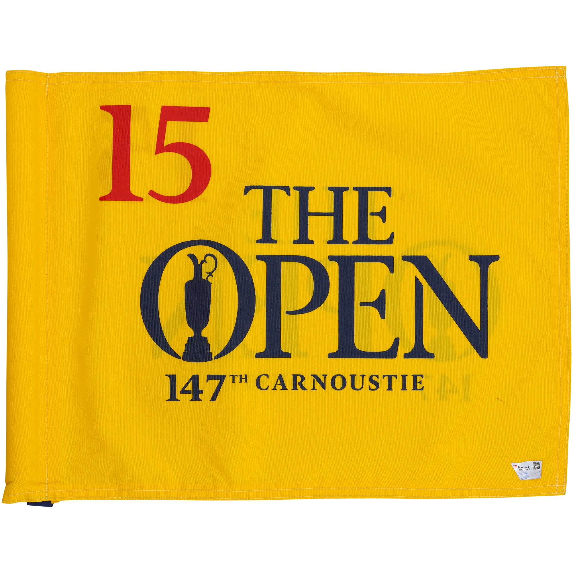 147th Open Championship Event-Used #15 Yellow Pin Flag from Round 3 on July 21, 2018