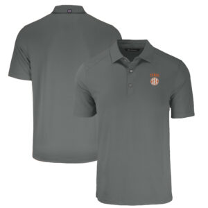 Men's Cutter & Buck Gray Texas Longhorns SEC Big & Tall Forge Eco Stretch Recycled Polo