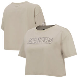 Women's Pro Standard Tan Cleveland Cavaliers Cropped Boxy T-Shirt