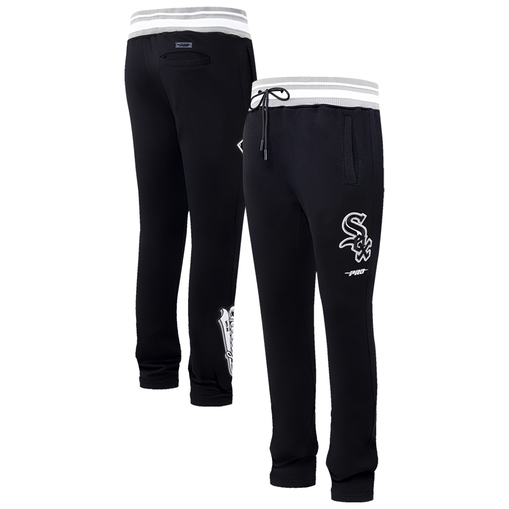 Men's Pro Standard Black Chicago White Sox Script Tail Sweatpants - Image 5