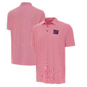 Men's Antigua Red/White New York Giants Twine Performance Polo
