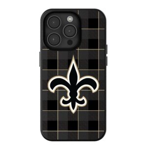 Keyscaper New Orleans Saints Plaid Magnetic Bump iPhone Case