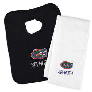 Infant Chad & Jake Florida Gators Team Personalized Bib & Burp Cloth Set