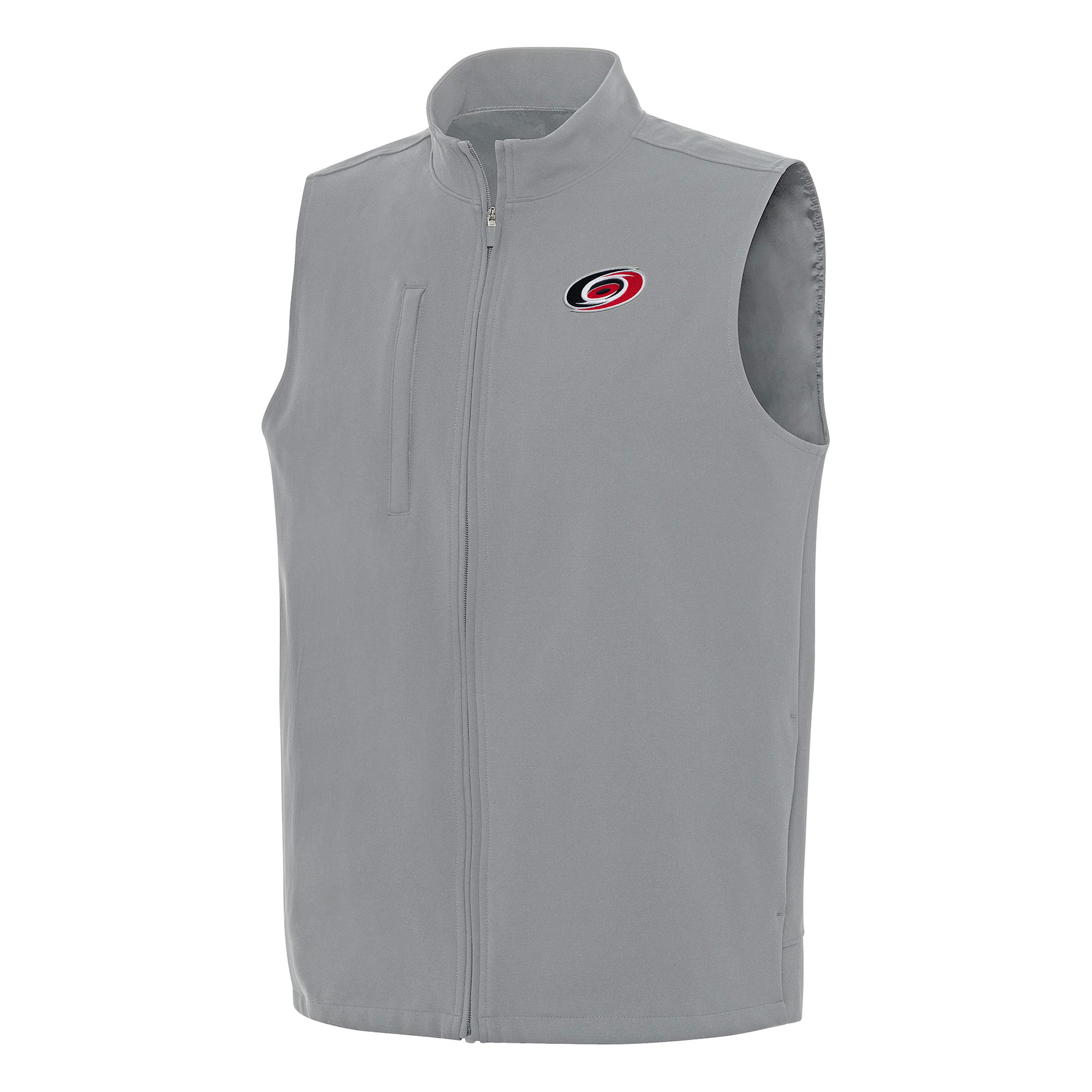 Men's Antigua Gray Carolina Hurricanes Regard Full-Zip Vest