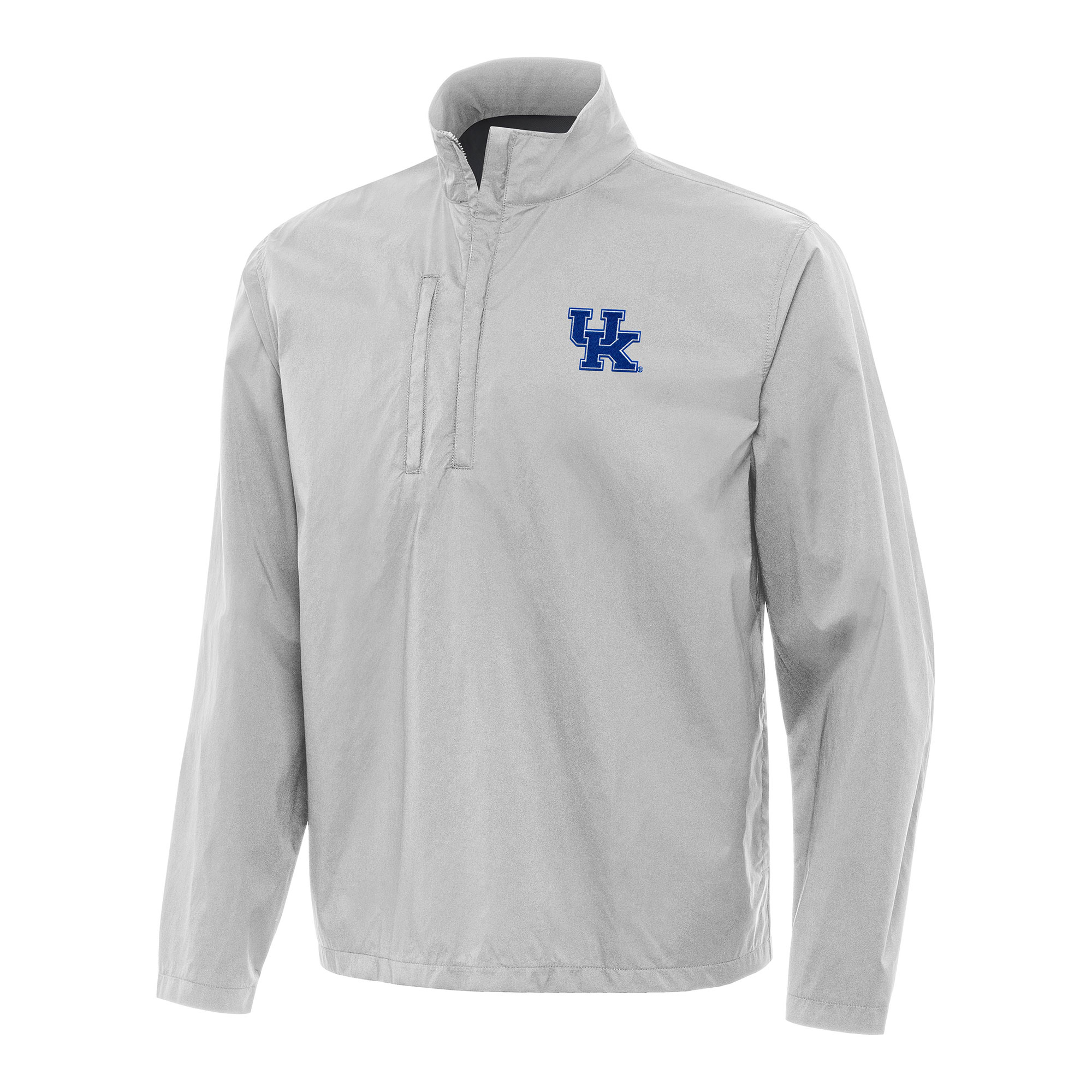 Men's Antigua Heather Gray Kentucky Wildcats Brisk Quarter-Zip Windbreaker