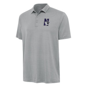 Men's Antigua Gray Northwestern Wildcats Reprocess Polo