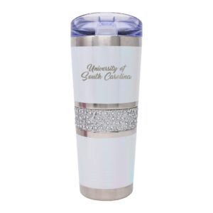 White South Carolina Gamecocks 20oz. MyBevi Rhinestone Hollywood Tumbler