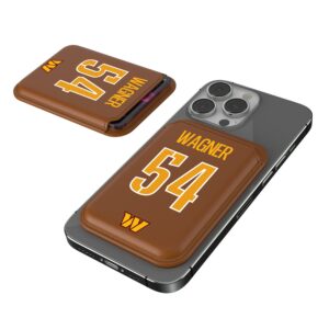 Keyscaper Bobby Wagner Brown Washington Commanders Magnetic Credit Card Wallet