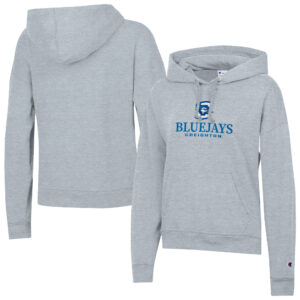 Women's Champion  Gray Creighton Bluejays Powerblend Fleece Pullover Hoodie