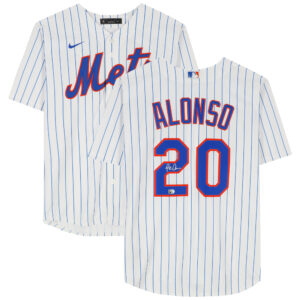 Pete Alonso New York Mets Autographed White Nike Replica Jersey