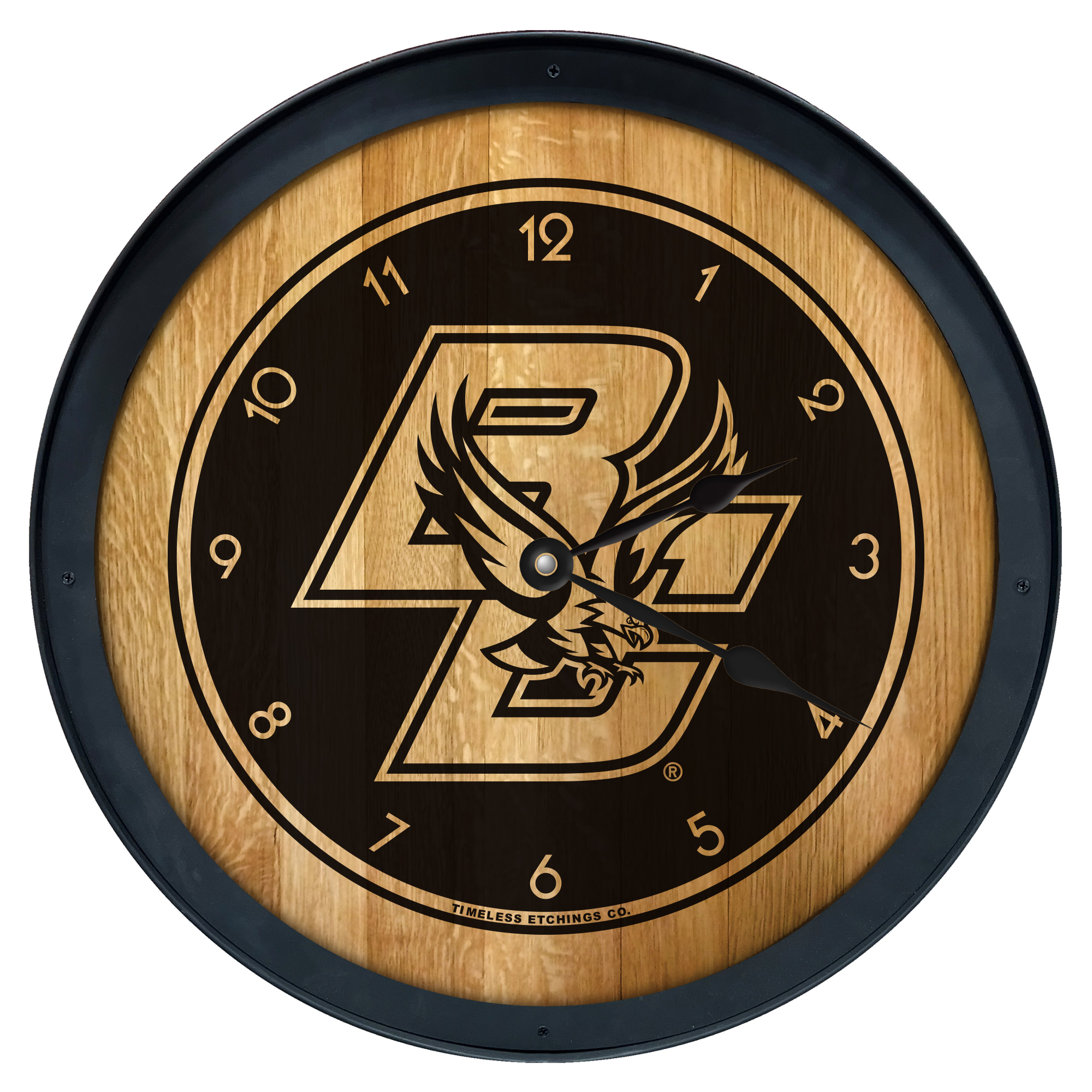 Brown Boston College Eagles 2' Barrelhead Clock