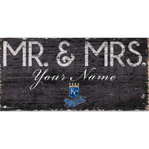 Kansas City Royals 12" x 6" Personalized Mr. & Mrs. Sign