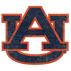 Auburn Tigers Distressed Logo Cutout Sign