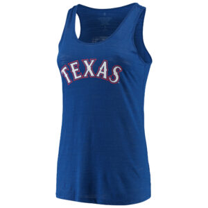 Women's Soft as a Grape Royal Texas Rangers Plus Size Swing for the Fences Racerback Tank Top