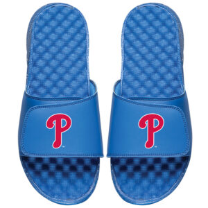 Men's ISlide Black Philadelphia Phillies Alternate Logo Slide Sandals