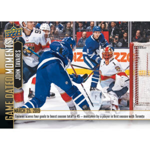 John Tavares Toronto Maple Leafs Unsigned 2018-19 Upper Deck Game Dated Moments #78 Trading Card - Four Goal Game Against Florida Panthers