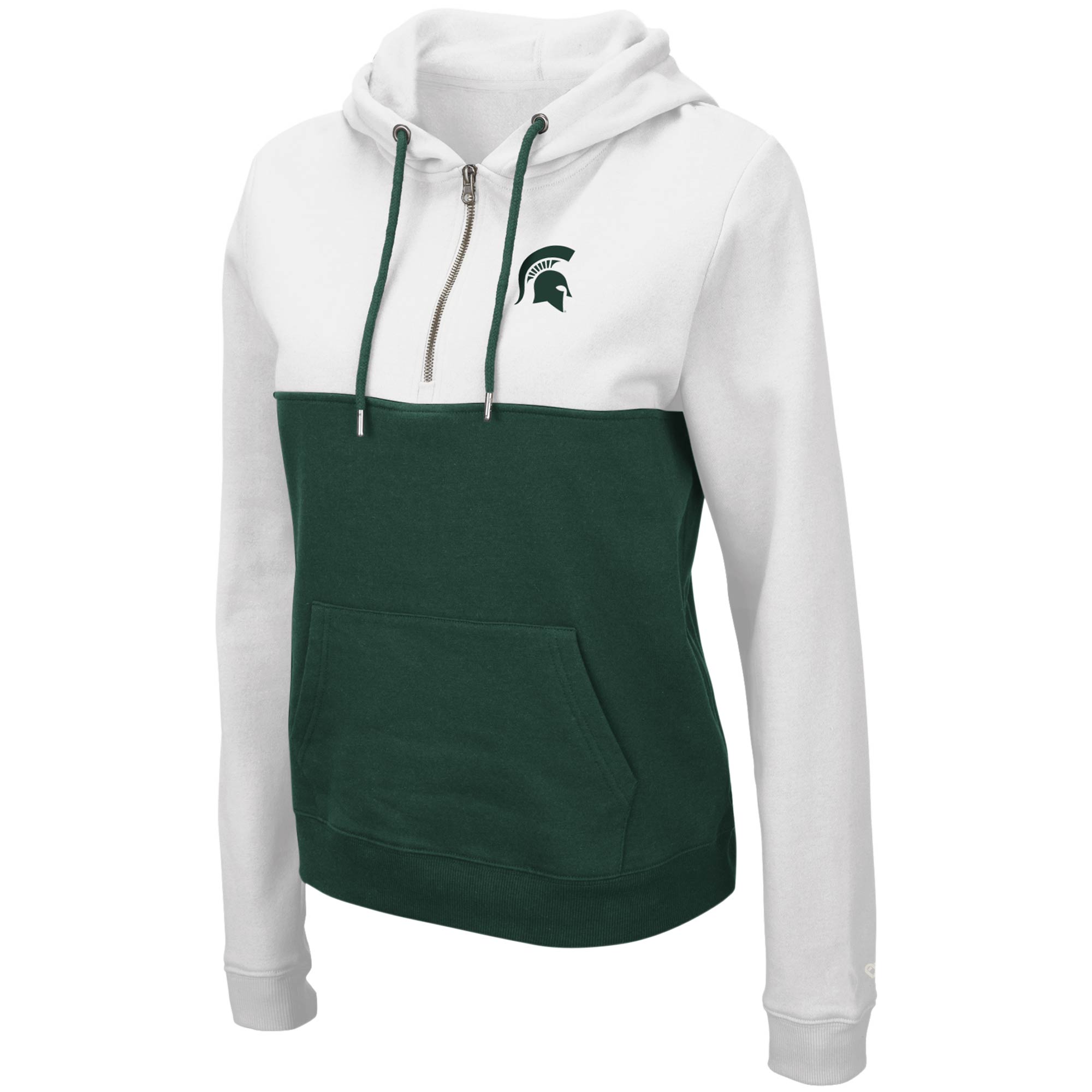 Women's Colosseum Purple LSU Tigers Throwback Stripe Cropped Pullover Hoodie - Image 3