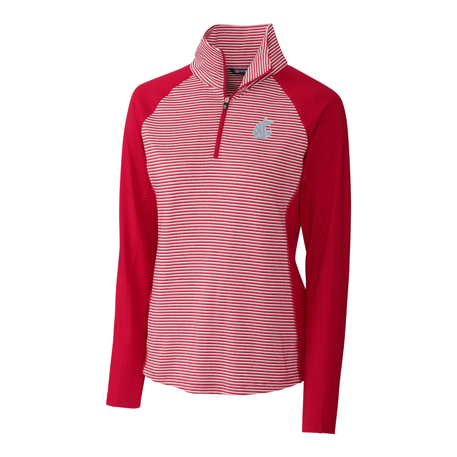 Women's Cutter & Buck Crimson Washington State Cougars Forge Tonal Half-Zip Pullover Jacket