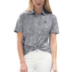 Women's Gray Memphis Tigers Vansport Pro Maui Button-Up Shirt