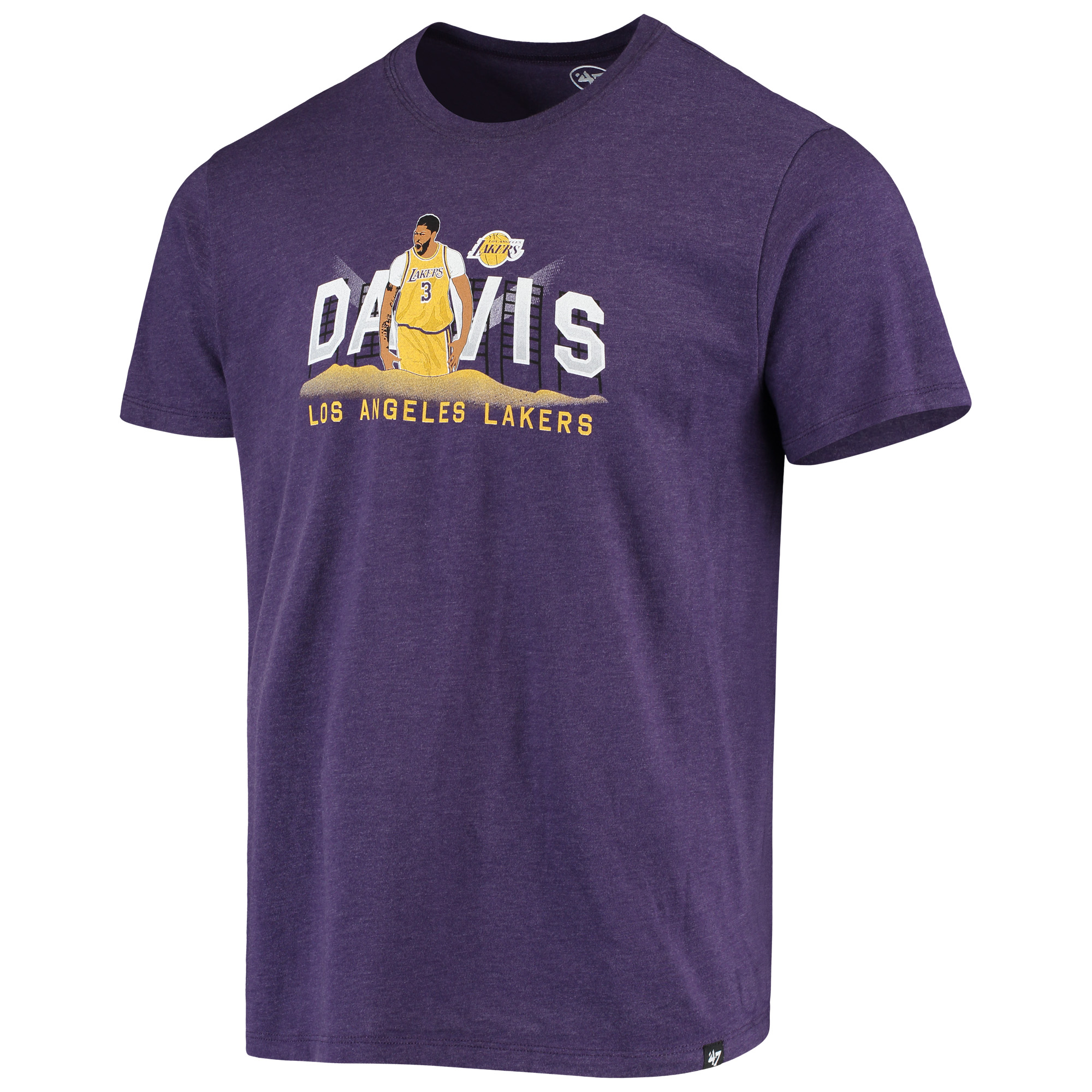 Men's Anthony Davis Purple Los Angeles Lakers Player Graphic T-Shirt - Image 3