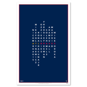 Atlanta Braves 11'' x 17'' Acrostic Baseball Poster