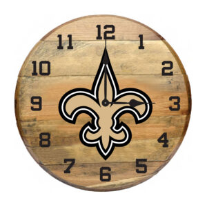 Imperial New Orleans Saints Oak Barrel Clock