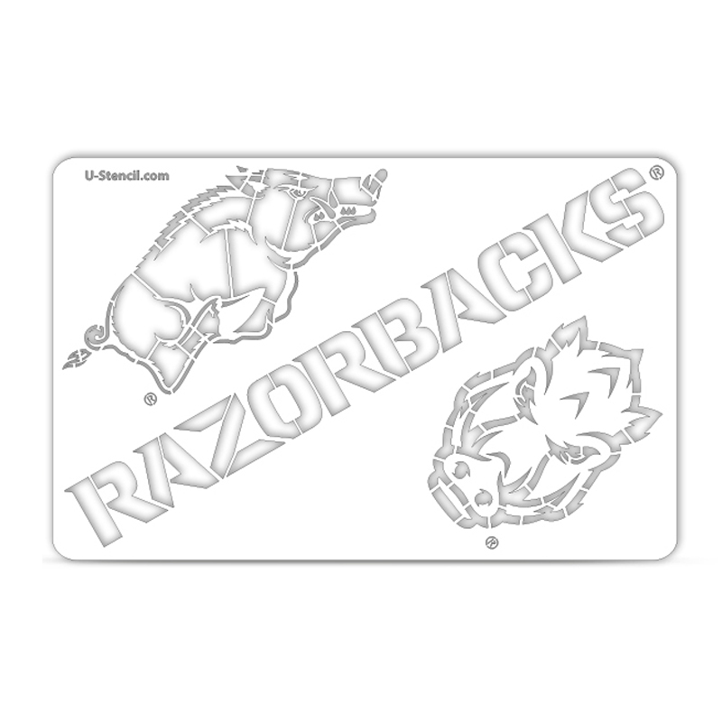 Arkansas Razorbacks Wordmark Tailgater Wordmark Stencil - Image 2