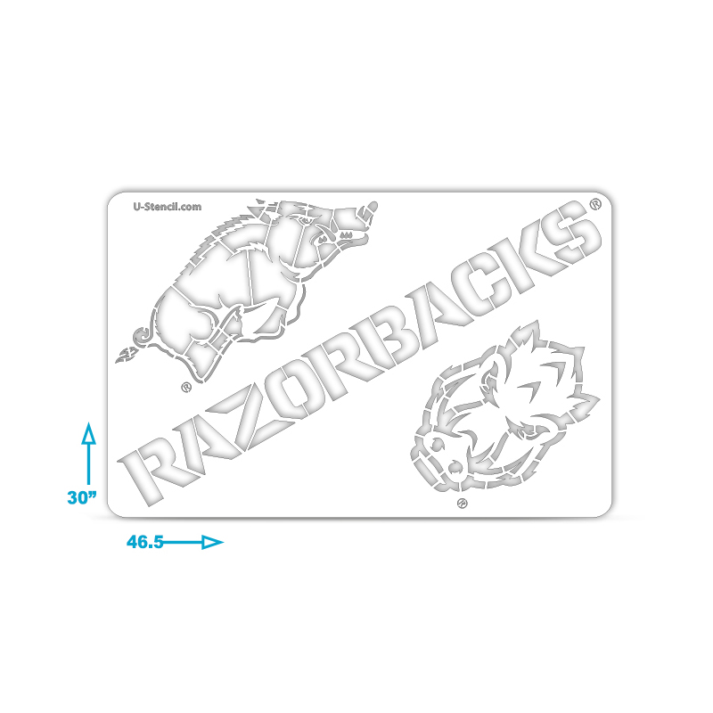 Arkansas Razorbacks Wordmark Tailgater Wordmark Stencil - Image 5