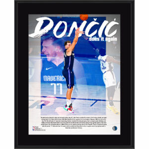 Luka Doncic Dallas Mavericks 10.5" x 13" 2020 NBA Playoffs Game Four Winning Shot vs. LA Clippers Sublimated Plaque
