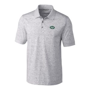 Men's Cutter & Buck Gray New York Jets Space Dye Advantage Polo