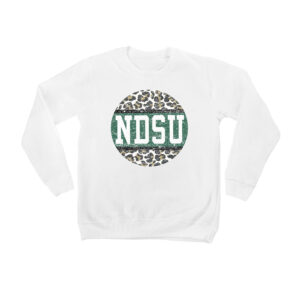 Youth White NDSU Bison Scoop & Score Pullover Sweatshirt