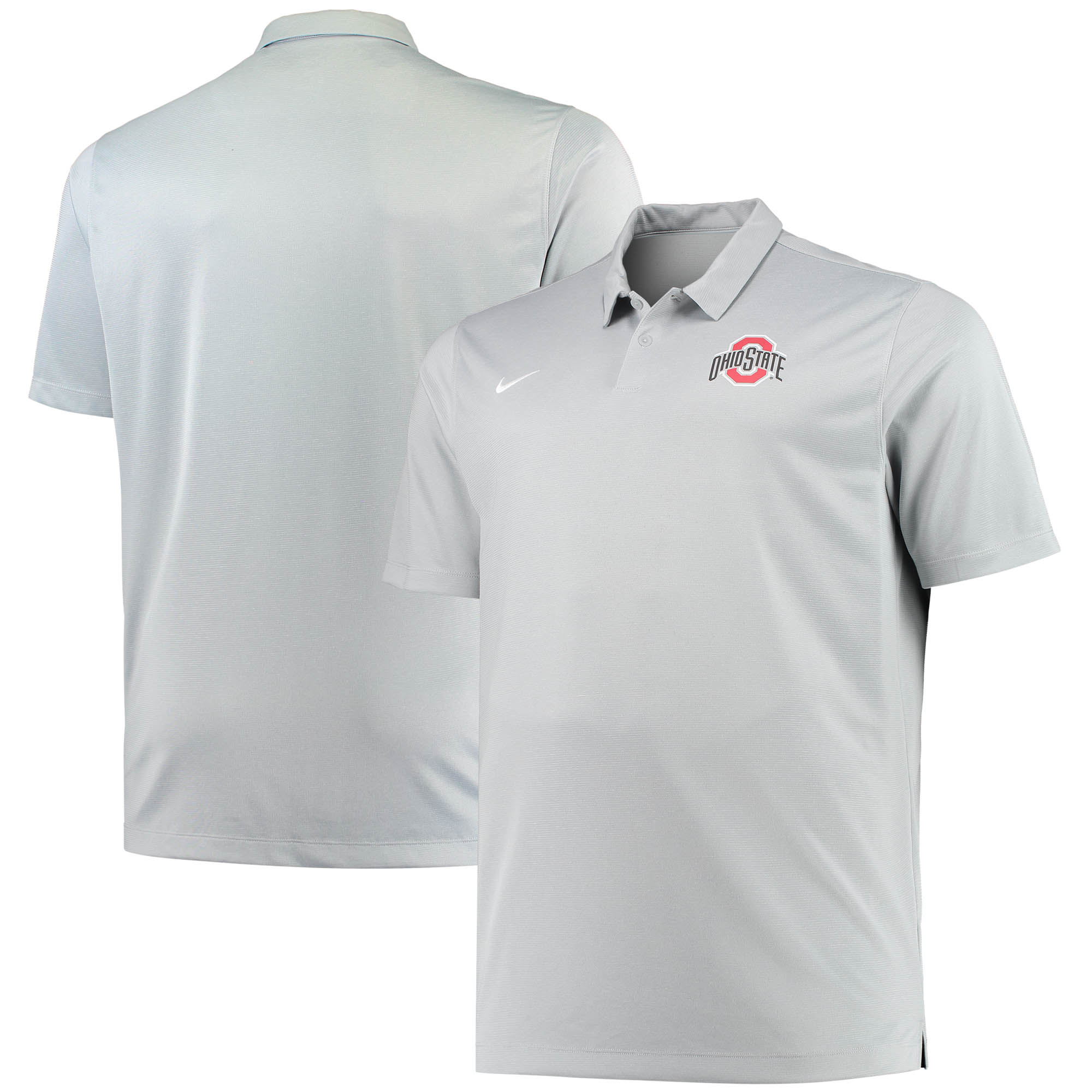 Men's Nike Heathered Gray Ohio State Buckeyes Big & Tall Performance Polo