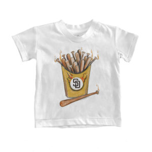 Toddler Tiny Turnip White San Diego Padres Hot Bats T-Shirt