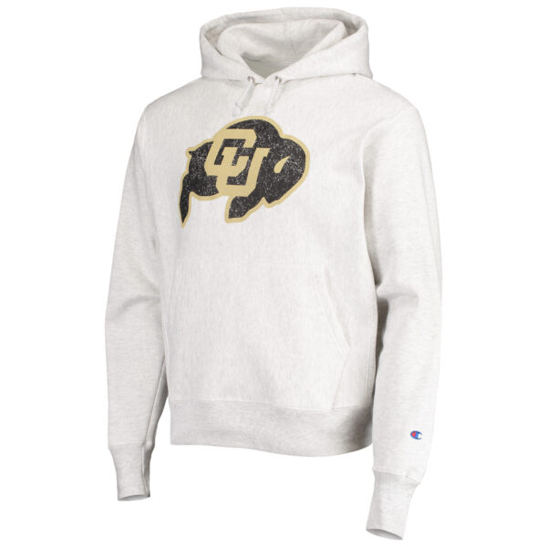 Men's Champion Heathered Gray Colorado Buffaloes Team Vault Logo Reverse Weave Pullover Hoodie - Image 6